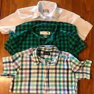 (3) button down short sleeve shirts
